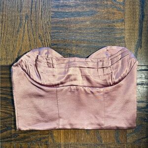Zara Satin Pink Bandeau - M